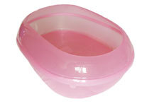 Лоток для кошек Wc Closed, полупрозрачный, открытый, с жемчужным блеском